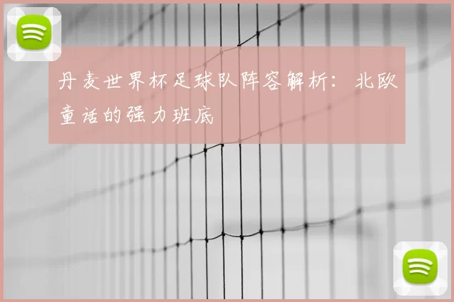 丹麦世界杯足球队阵容解析:北欧童话的强力班底