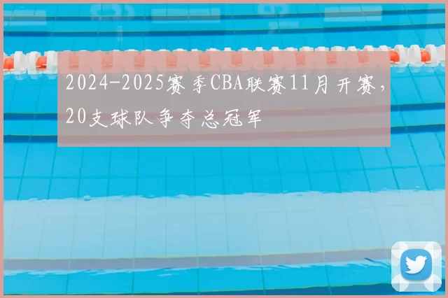 2024-2025赛季CBA联赛11月开赛，20支球队争夺总冠军